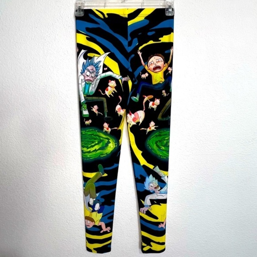 Rick & Morty Graphic Leggings Yoga Workout Pants  New Size 5 Juniors